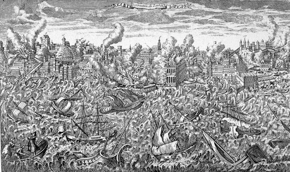 1755 Lisbon earthquake historical depiction
